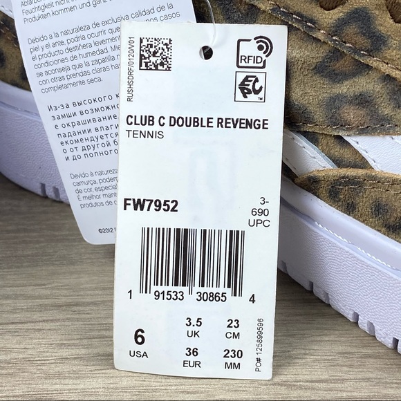 Reebok Club C Leopard Women's White Shoes - Picture 7 of 7